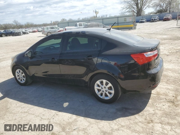 2013 Kia Rio LX with VIN KNADM4A36D6225190, listed as a Copart auction lot 50087115 with 64,895 mi miles and Salvage Title. Bid and sale history available at carsss.com. Image 2.