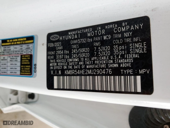 2021 Hyundai Palisade Limited with VIN KM8R54HE2MU290476, listed as a Copart auction lot 48822965 with 77,564 mi miles and Salvage Title. Bid and sale history available at carsss.com. Image 15.