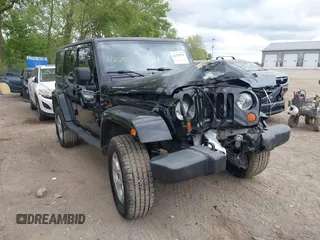 2013 Jeep Wrangler Unlimited Sahara with VIN 1C4BJWEG2DL549864, listed as a IAAI auction lot 42250556 with 231,018 mi miles and . Bid and sale history available at DreamBid. Image 1.