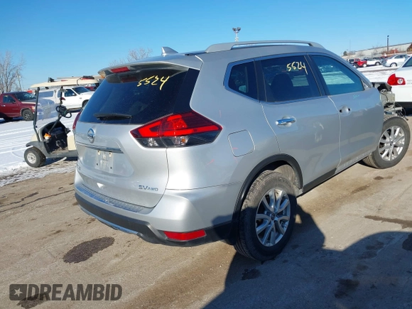 2017 Nissan Rogue SV with VIN 5N1AT2MV3HC846979, listed as a IAAI auction lot 41645524 with 95,264 mi miles. Bid and sale history available at carsss.com. Image 4.