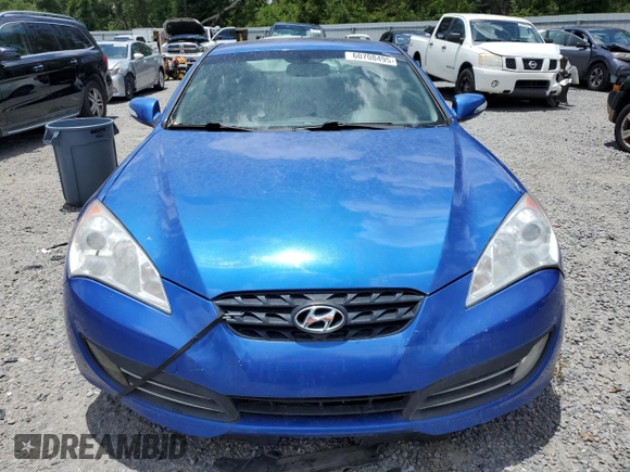 2011 Hyundai Genesis Coupe Grand Touring with VIN KMHHU6KH7BU045523, listed as a Copart auction lot 60708495 with Not provided miles and Salvage title. Bid and sale history available at DreamBid. Image 5.