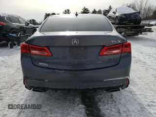 2020 Acura TLX with VIN 19UUB2F33LA001930, listed as a Copart auction lot 44854855 with 55,429 mi miles and Salvage Title. Bid and sale history available at carsss.com. Image 6.