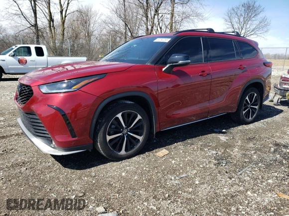 2022 Toyota Highlander XSE z VIN 5TDJZRBH9NS212921, wystawiony jako Copart lot #49280265 z przebiegiem 77 160 mil mil oraz Szkoda całkowita • Salvage title. Historia ofert i sprzedaży dostępna na DreamBid. Obrazek 1.