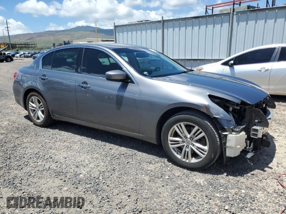 2012 Infiniti G25 Journey with VIN JN1DV6AP3CM812636, listed as a Copart auction lot 58236105 with 86,521 mi miles and Salvage title. Bid and sale history available at DreamBid. Image 4.