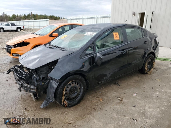 2015 Kia Rio LX with VIN KNADM4A3XF6440784, listed as a Copart auction lot 54134205 with 158,035 mi miles and Non Repairable. Bid and sale history available at carsss.com. Image 1.
