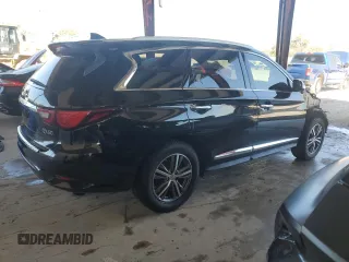 2019 Infiniti QX60 Luxe z VIN 5N1DL0MM7KC521610, wystawiony jako Copart lot #48518765 z przebiegiem 54 561 mil mil oraz Szkody całkowita. Historia ofert i sprzedaży dostępna na DreamBid. Obrazek 3.