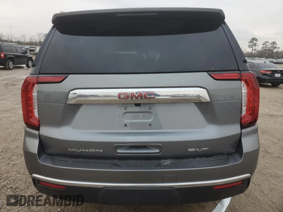 2022 GMC Yukon SLT with VIN 1GKS1BKD7NR330453, listed as a Copart auction lot 41437315 with 34,811 mi miles and Salvage Title. Bid and sale history available at carsss.com. Image 6.