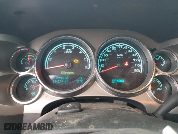 2010 Chevrolet Silverado 1500 1HY with VIN 3GCXKUEJ2AG207889, listed as a Copart auction lot 50153935 with 184,279 mi miles and Clean Title. Bid and sale history available at DreamBid. Image 9.