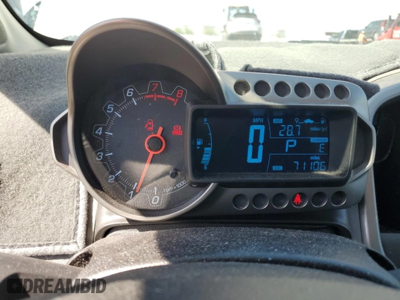 2012 Chevrolet Sonic LT with VIN 1G1JC6SB9C4202922, listed as a Copart auction lot 52439265 with 71,106 mi miles and Salvage Title. Bid and sale history available at carsss.com. Image 9.