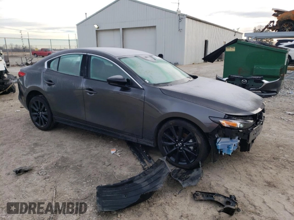 2025 Mazda 3 S Select Sport with VIN 3MZBPABM1SM456208, listed as a Copart auction lot 42689985 with 272 mi miles and Salvage Title. Bid and sale history available at DreamBid. Image 4.