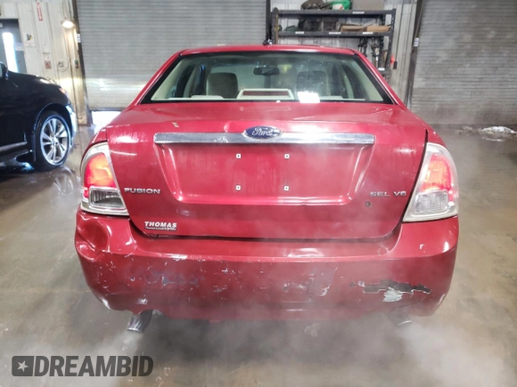 2008 Ford Fusion SEL with VIN 3FAHP08138R220357, listed as a Copart auction lot 43343715 with 182,541 mi miles and Salvage Title. Bid and sale history available at carsss.com. Image 6.