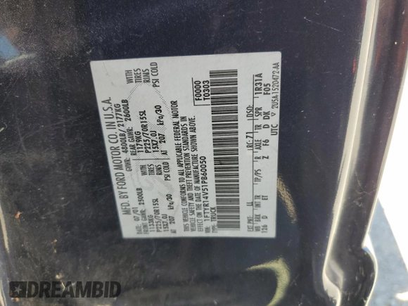 2001 Ford Ranger XL z VIN 1FTYR14V51PB60050, wystawiony jako Copart lot #61659485 z przebiegiem 202 324 mil mil oraz Czysty tytuł • Clean title. Historia ofert i sprzedaży dostępna na DreamBid. Obrazek 12.