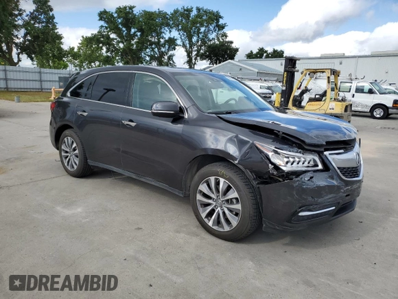 2015 Acura MDX Tech Pkg with VIN 5FRYD4H4XFB023378, listed as a Copart auction lot 54727855 with 70,590 mi miles and Salvage Title. Bid and sale history available at carsss.com. Image 4.