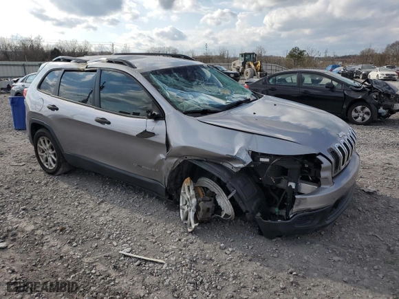 2015 Jeep Cherokee Sport with VIN 1C4PJLAB5FW762226, listed as a Copart auction lot 43480795 with 120,250 mi miles and Salvage Title. Bid and sale history available at carsss.com. Image 4.