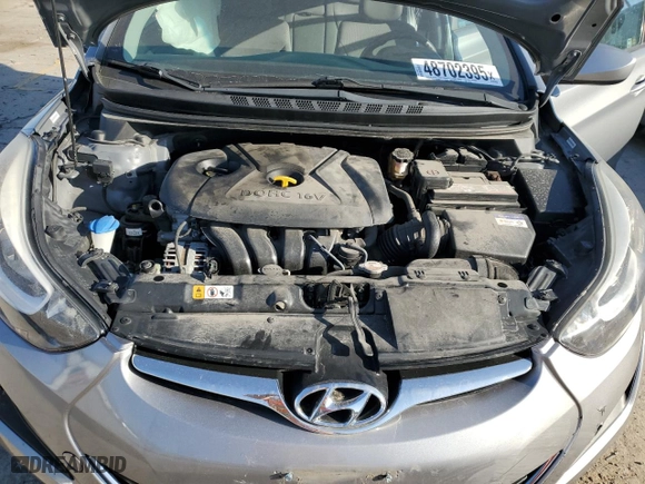 2014 Hyundai Elantra SE with VIN KMHDH4AE4EU198265, listed as a Copart auction lot 48702395 with 80,487 mi miles and Salvage Title. Bid and sale history available at carsss.com. Image 13.