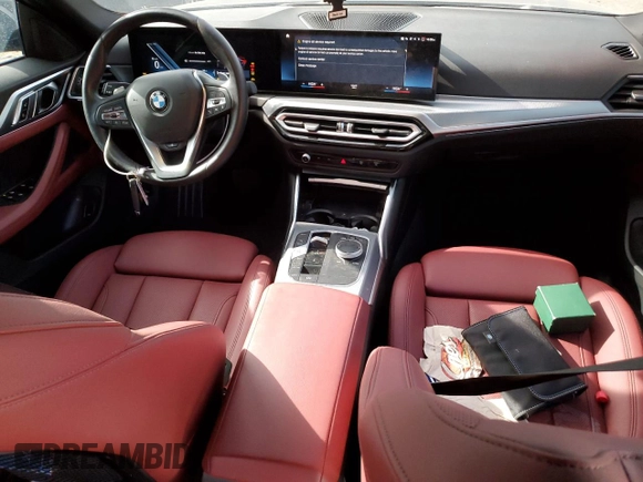 2024 BMW 4 Series 430i xDrive with VIN WBA73AV01RFP69182, listed as a Copart auction lot 48381225 with 42,193 mi miles and Salvage title. Bid and sale history available at DreamBid. Image 8.