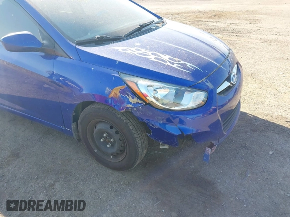 2012 Hyundai Accent GLS with VIN KMHCT4AE5CU207207, listed as a IAAI auction lot 42153757 with 163,278 mi miles. Bid and sale history available at carsss.com. Image 6.