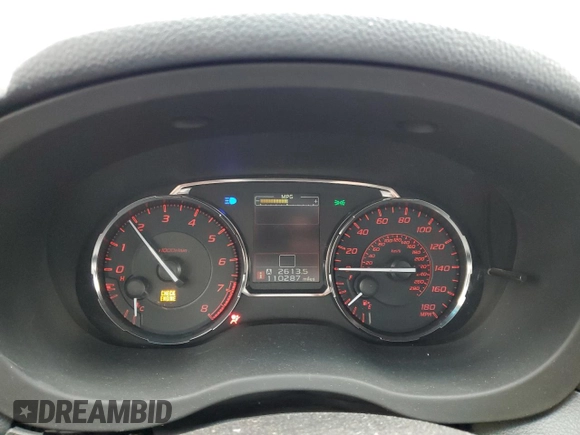 2016 Subaru WRX with VIN JF1VA1B63G9805593, listed as a Copart auction lot 44730635 with 110,287 mi miles and Salvage Title. Bid and sale history available at carsss.com. Image 9.