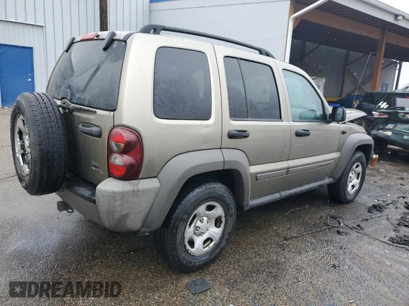 2007 Jeep Liberty Sport with VIN 1J4GL48K07W575218, listed as a Copart auction lot 53886375 with 187,317 mi miles and Salvage Title. Bid and sale history available at DreamBid. Image 3.