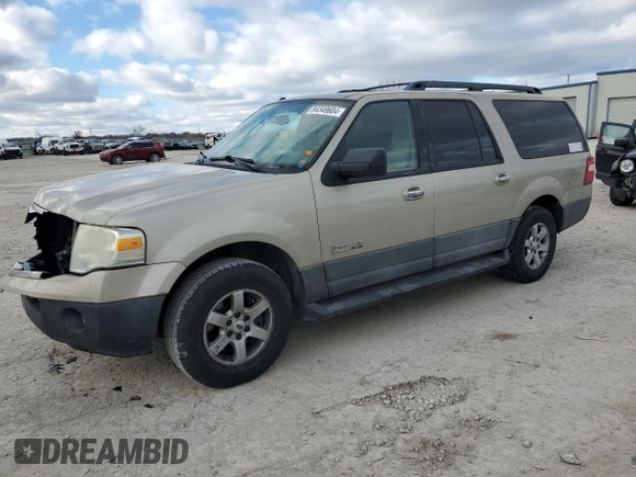 2007 Ford Expedition EL XLT with VIN 1FMFK15547LA27950, listed as a Copart auction lot 84349604 with 269,738 mi miles and Salvage Title. Bid and sale history available at carsss.com. Image 1.