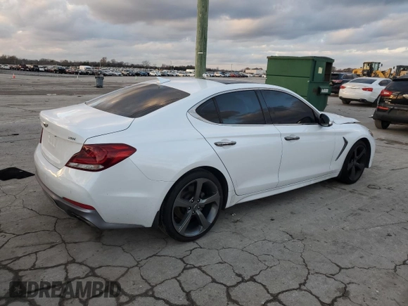 2019 Genesis G70 Advanced z VIN KMTG44LA0KU020504, wystawiony jako Copart lot #83984724 z przebiegiem 54 444 mil mil oraz Szkoda całkowita • Salvage title. Historia ofert i sprzedaży dostępna na DreamBid. Obrazek 3.