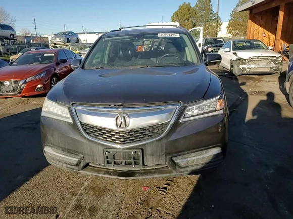 2014 Acura MDX Tech Pkg with VIN 5FRYD4H4XEB049025, listed as a Copart auction lot 46864495 with 104,112 mi miles and Salvage Title. Bid and sale history available at carsss.com. Image 11.