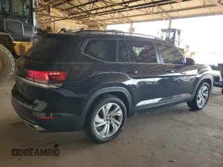 2021 Volkswagen Atlas SE with VIN 1V2WR2CA6MC596444, listed as a Copart auction lot 57615625 with 56,749 mi miles and Salvage title. Bid and sale history available at DreamBid. Image 3.
