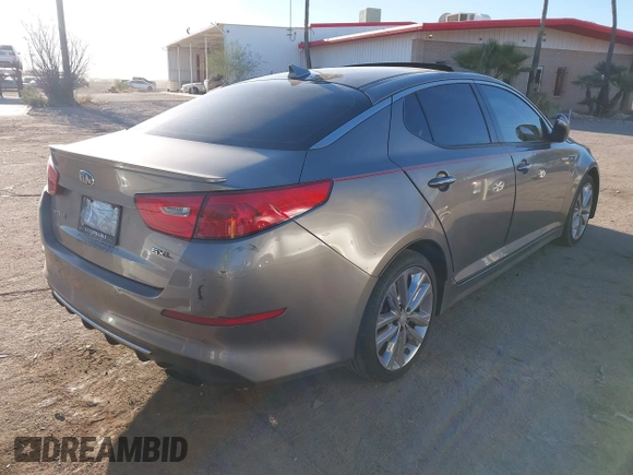 2014 Kia Optima SXL Turbo with VIN 5XXGR4A60EG351334, listed as a IAAI auction lot 41513606 with 174,382 mi miles and . Bid and sale history available at DreamBid. Image 4.