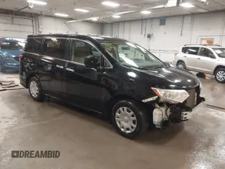 2012 Nissan Quest SL with VIN JN8AE2KP8C9038608, listed as a IAAI auction lot 41816741 with 124,153 mi miles. Bid and sale history available at carsss.com. Image 1.