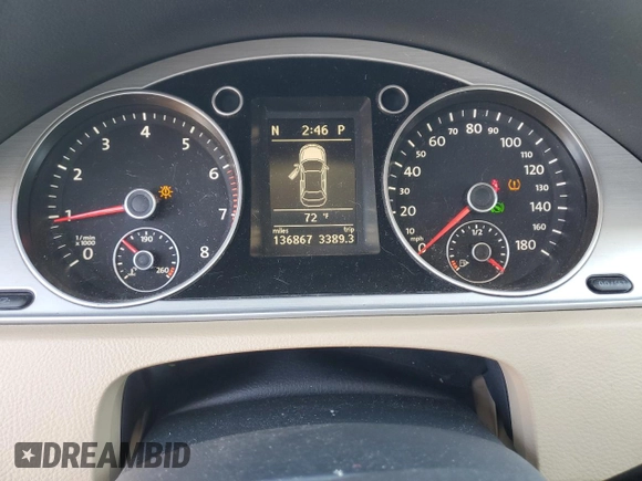 2013 Volkswagen CC Sport with VIN WVWBP7AN6DE503287, listed as a Copart auction lot 86985994 with 136,867 mi miles and Salvage Title. Bid and sale history available at carsss.com. Image 9.