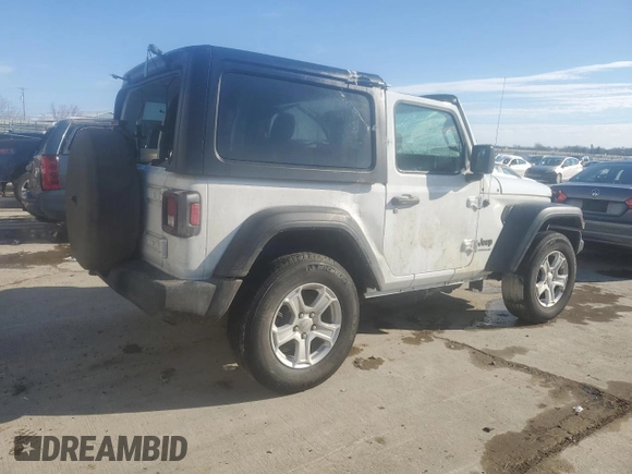 2022 Jeep Wrangler Sport with VIN 1C4HJXAGXNW200621, listed as a Copart auction lot 88113035 with 47,780 mi miles and Salvage Title. Bid and sale history available at DreamBid. Image 3.