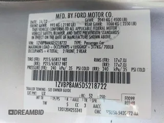 2013 Ford Mustang V6 with VIN 1ZVBP8AM5D5218722, listed as a IAAI auction lot 42728064 with 138,906 mi miles and . Bid and sale history available at DreamBid. Image 9.
