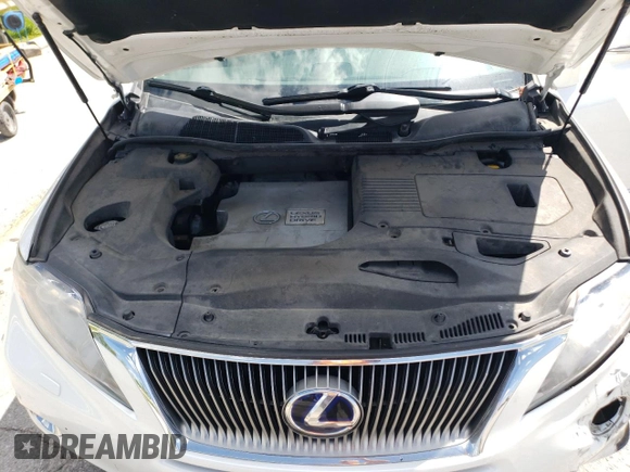 2011 Lexus RX 450h with VIN JTJBC1BA3B2420951, listed as a Copart auction lot 54869515 with 128,716 mi miles and Salvage Title. Bid and sale history available at DreamBid. Image 12.