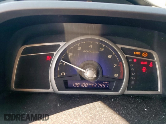 2011 Honda Civic LX with VIN 19XFA1F55BE039256, listed as a Copart auction lot 52172775 with 138,188 mi miles and Salvage Title. Bid and sale history available at DreamBid. Image 9.
