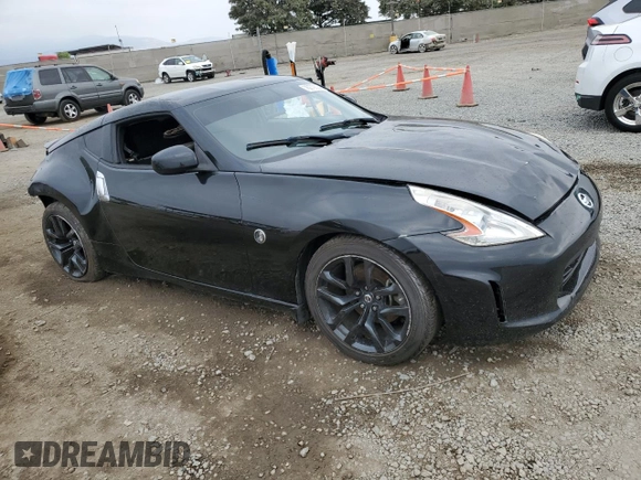 2015 Nissan 370Z with VIN JN1AZ4EH8FM444456, listed as a Copart auction lot 76279024 with 58,513 mi miles and Salvage Title. Bid and sale history available at carsss.com. Image 4.