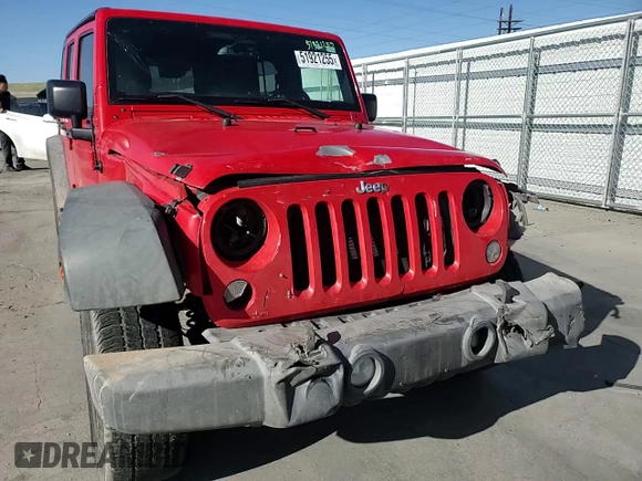 2015 Jeep Wrangler Unlimited Willys Wheeler with VIN 1C4BJWDG8FL574014, listed as a Copart auction lot 51921255 with 54,134 mi miles and Salvage Title. Bid and sale history available at DreamBid. Image 12.
