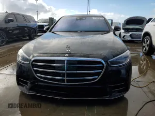 2023 Mercedes-Benz S-Class S 500 with VIN W1K6G6DB2PA174022, listed as a Copart auction lot 74683414 with 0 mi miles and Salvage Title. Bid and sale history available at carsss.com. Image 5.