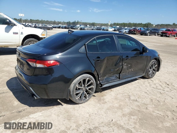 2022 Toyota Corolla SE with VIN 5YFS4MCE7NP126008, listed as a Copart auction lot 46907645 with 26,999 mi miles and Salvage Title. Bid and sale history available at DreamBid. Image 3.