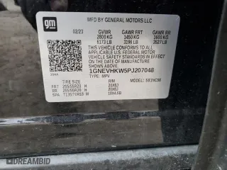 2023 Chevrolet Traverse LT Leather with VIN 1GNEVHKW5PJ207048, listed as a Copart auction lot 84547374 with 26,122 mi miles and Salvage Title. Bid and sale history available at carsss.com. Image 13.