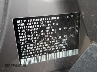 2010 Volkswagen Tiguan SEL with VIN WVGBV7AX6AW514766, listed as a Copart auction lot 45982075 with Not Provided miles and Clean Title. Bid and sale history available at DreamBid. Image 13.