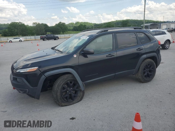 2015 Jeep Cherokee Trailhawk with VIN 1C4PJMBS7FW577826, listed as a Copart auction lot 54933105 with 163,751 mi miles and Clean title. Bid and sale history available at DreamBid. Image 1.