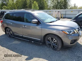 2017 Nissan Pathfinder Platinum с VIN 5N1DR2MMXHC632073, выставлен на аукционе Copart как лот 59434885 с пробегом 79 105 миль миль и Списание • Salvage title. История ставок и продаж доступна на DreamBid. Изображение 4.