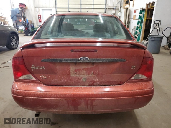 2000 Ford Focus SE with VIN 1FAFP343XYW397386, listed as a Copart auction lot 52828655 with 237,885 mi miles and Salvage Title. Bid and sale history available at carsss.com. Image 6.