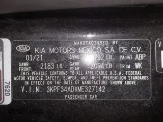 2021 Kia Forte GT-Line with VIN 3KPF34ADXME327142, listed as a IAAI auction lot 41654841 with 201,017 mi miles and . Bid and sale history available at DreamBid. Image 9.