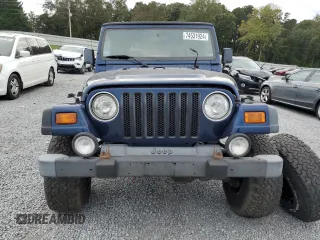 2002 Jeep Wrangler Sport with VIN 1J4FA49S62P704405, listed as a Copart auction lot 74531924 with 0 mi miles and Salvage Title. Bid and sale history available at carsss.com. Image 5.