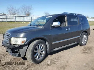 2008 Infiniti QX56 with VIN 5N3AA08D58N907367, listed as a Copart auction lot 47493095 with 0 mi miles and Salvage Title. Bid and sale history available at carsss.com. Image 1.