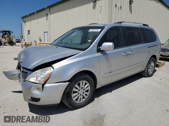 2012 Kia Sedona LX with VIN KNDMG4C74C6485709, listed as a Copart auction lot 67355154 with 196,052 mi miles and Salvage Title. Bid and sale history available at carsss.com. Image 1.