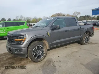 2024 Ford F-150 STX with VIN 1FTFW2L58RKD54586, listed as a Copart auction lot 50804745 with 12,593 mi miles and Salvage Title. Bid and sale history available at carsss.com. Image 1.