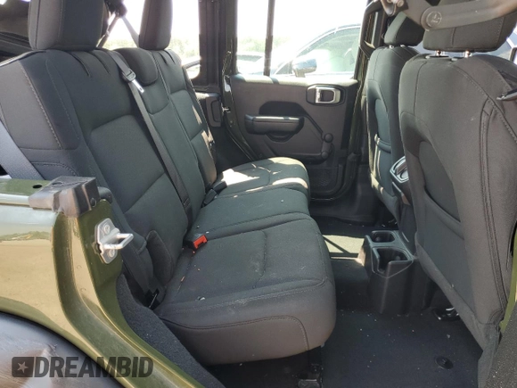 2021 Jeep Wrangler Unlimited Sport with VIN 1C4HJXDG6MW737612, listed as a Copart auction lot 60875264 with 29,220 mi miles and Salvage title. Bid and sale history available at DreamBid. Image 10.