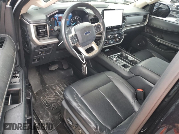2022 Ford Expedition Max XLT with VIN 1FMJK1HT9NEA61985, listed as a Copart auction lot 76666394 with 54,866 mi miles and Salvage title. Bid and sale history available at DreamBid. Image 8.